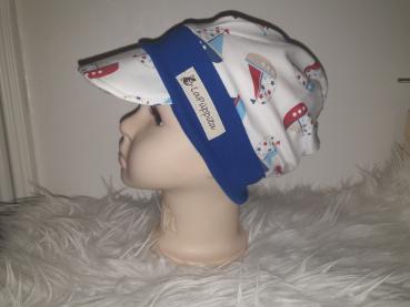 Schirmmütze im Beaniestyle KU 50-52cm "Boote"